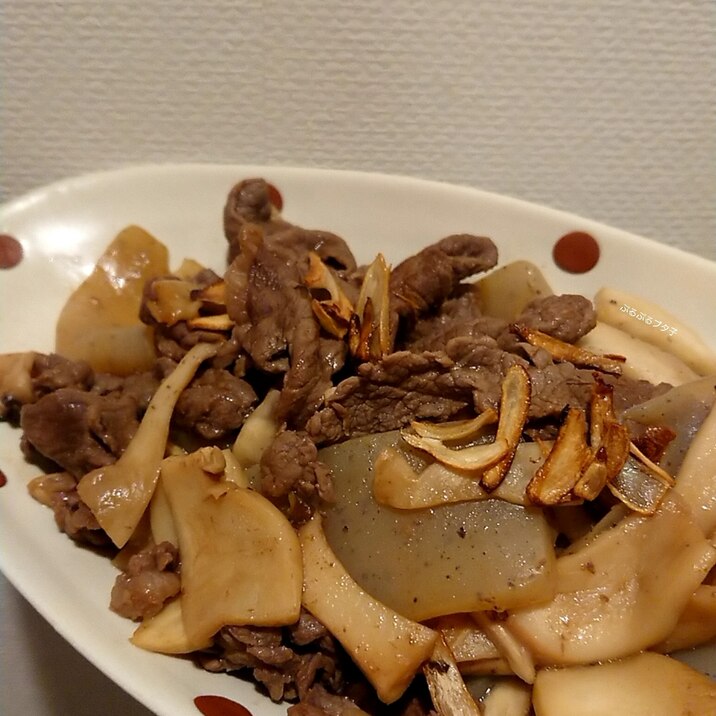 バター醤油な牛肉とエリンギこんにゃく炒め レシピ 作り方 By ぷるぷるブタ子 楽天レシピ